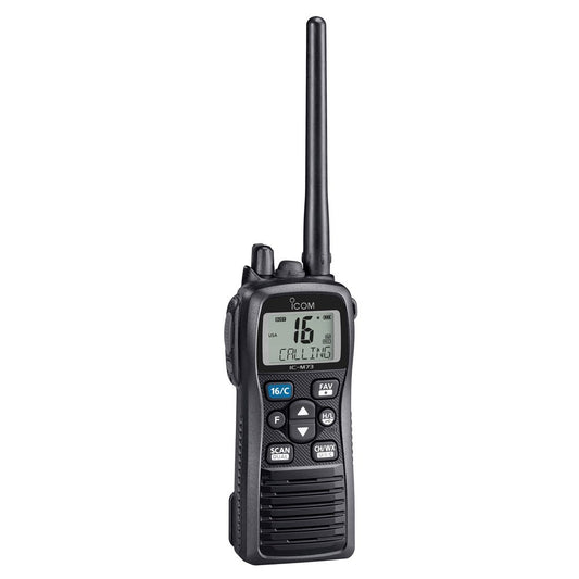 Icom M73 PLUS Handheld VHF Marine Radio with Active Noise Cancelling & Voice Recording - 6W | SendIt Sailing