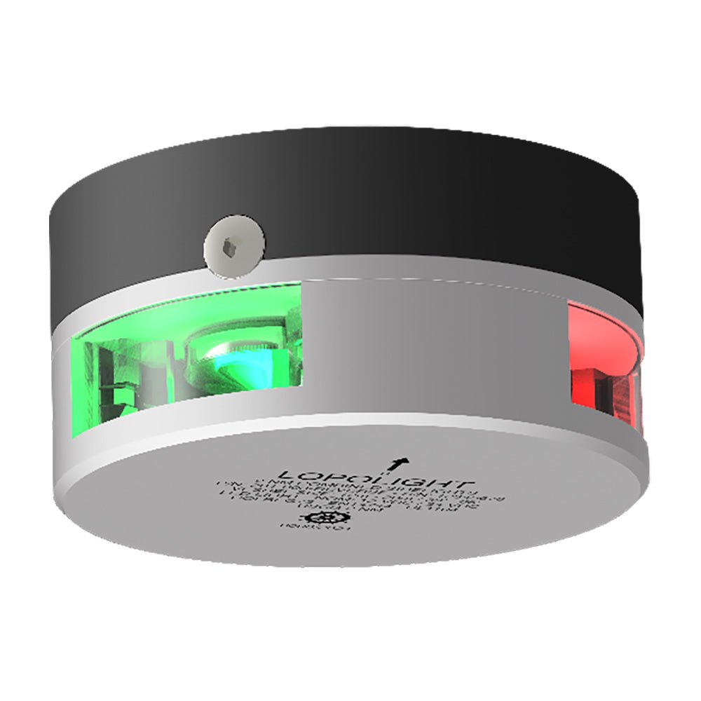 Lopolight 2nm Starboard and Port Sidelight Reverse Horizontal Mount Green/Red Silver | SendIt Sailing