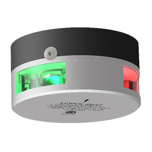 Lopolight 2nm Starboard and Port Sidelight Reverse Horizontal Mount Green/Red Silver | SendIt Sailing