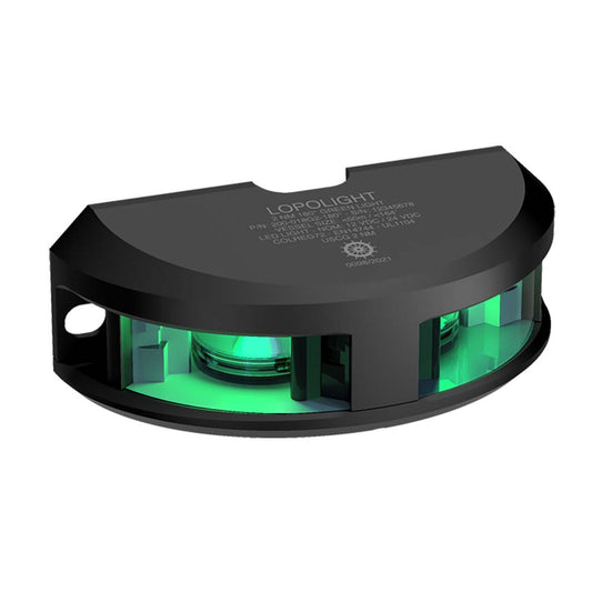 Lopolight 2nm Navigation Light Vertical Mount Green Black | SendIt Sailing