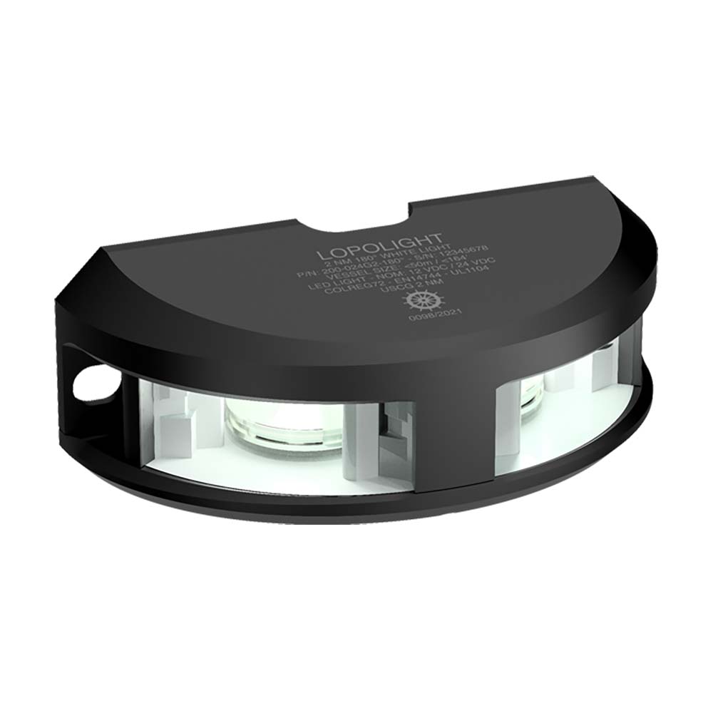 Lopolight 2nm Navigation Light Vertical Mount White Black | SendIt Sailing