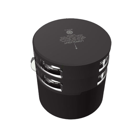 Lopolight 3nm Double Stacked Masthead Light Horizontal Mount White Black | SendIt Sailing