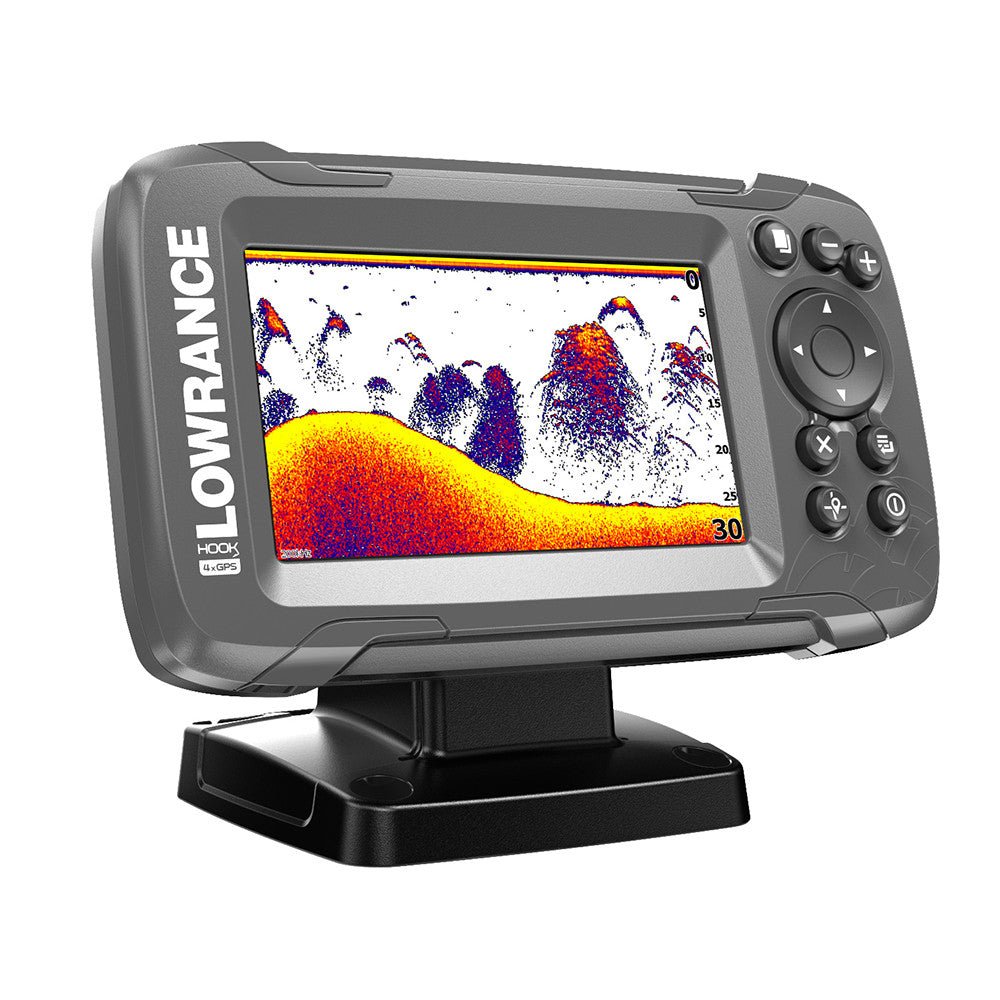 LOWRANCE HOOK 4in GPS BULLET FISHFINDER with TRACK PLOTTER TRANSOM MOUNT BULLET | SendIt Sailing