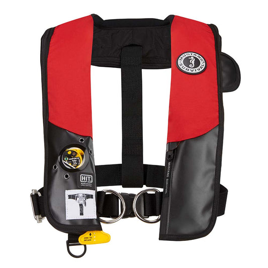 Mustang Hit Hydrostatic Inflatable PFD with Sailing Harness - Red/Black - Automatic/Manual | SendIt Sailing
