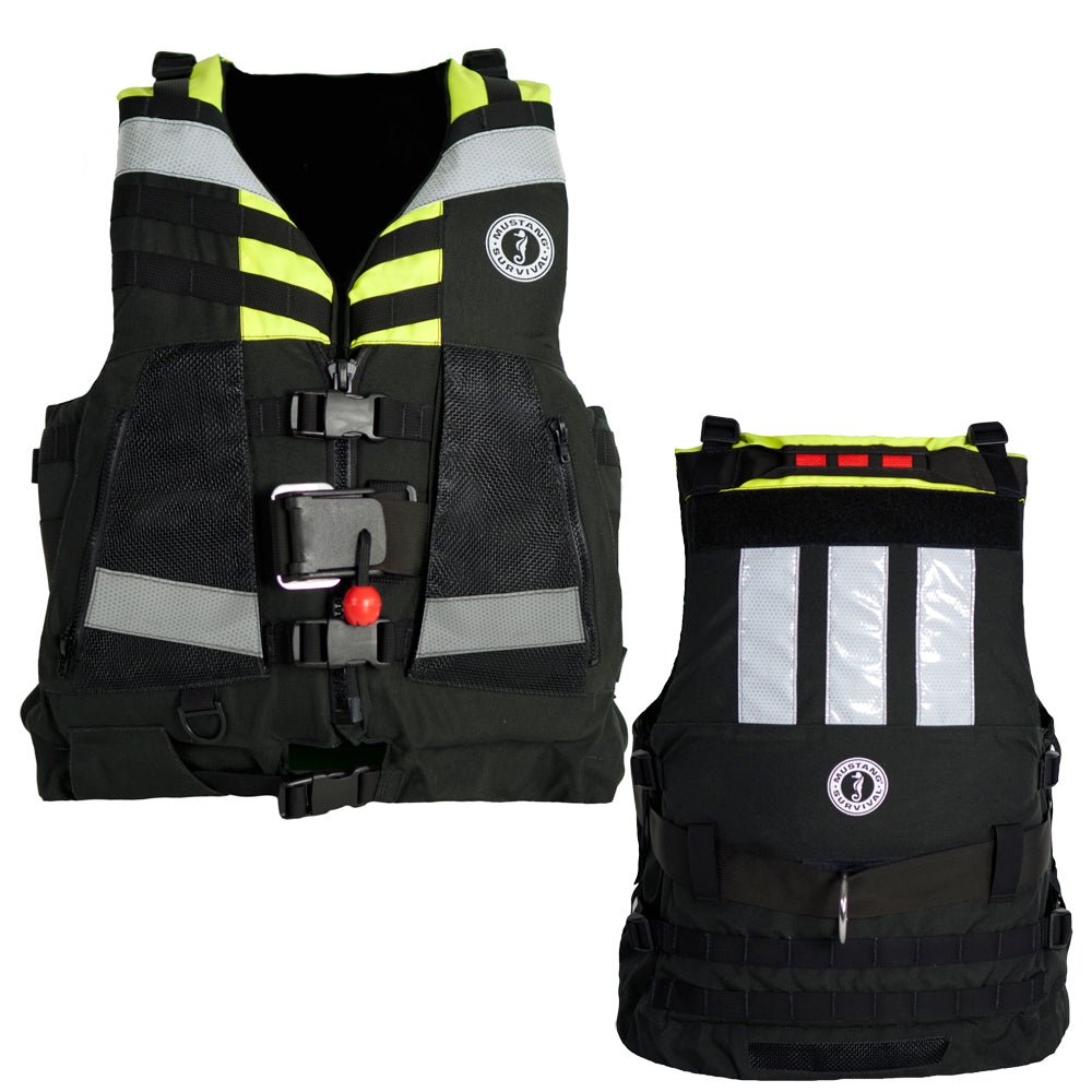 Mustang Swift Water Rescue Vest - Fluorescent Yellowith Green/Black - Universal | SendIt Sailing