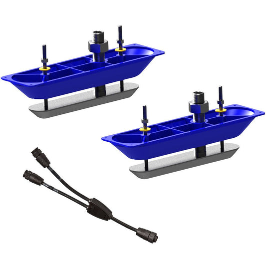 Navico StructureScanHD Sonar Stainless Steel Thru-Hull Tducer (Pair) with Y-Cable | SendIt Sailing