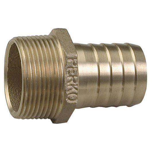 Perko 1in Pipe To Hose Adapter Straight Bronze MADE IN THE USA | SendIt Sailing
