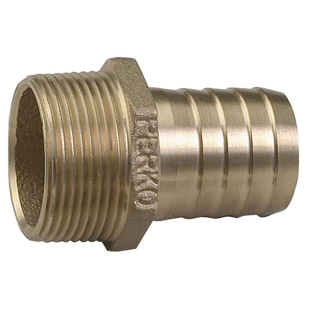 Perko 3/4in Pipe to Hose Adapter Straight Bronze MADE IN THE USA | SendIt Sailing