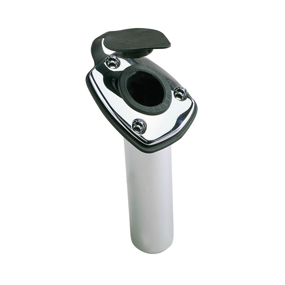 Perko Fishing Rod Holder - 65 degree Angled Flush Mount - Chrome Plated Zinc | SendIt Sailing