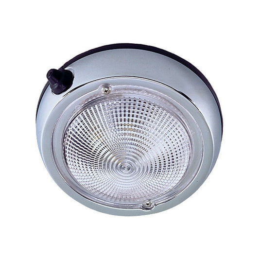 Perko Surface Mount Dome Light - 6in O.D.(5in Lens) - Chrome Plated | SendIt Sailing