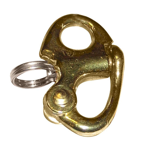 Ronstan Brass Snap Shackle - Fixed Bail - 41.5mm (1-5/8in) Length | SendIt Sailing
