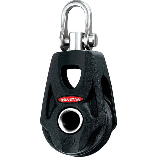 Ronstan Series 30 Ball Bearing Orbit Block - Single - Becket - Swivel Shackle Head | SendIt Sailing