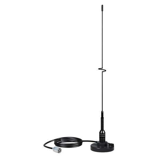 Shakespeare VHF 19In 5218 Black SS Whip Antenna - Magnetic Mount | SendIt Sailing