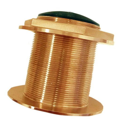 Si-Tex Bronze Low Profile Thru-Hull Hi-Freq CHIRP Transducer - 1kW and 130-210kHz | SendIt Sailing