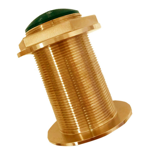 Si-Tex Bronze Low Profile Thru-Hull Hi-Freq CHIRP Transducer 600W and 130-210kHz | SendIt Sailing