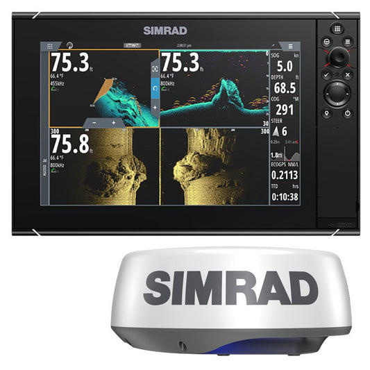 Simrad NSS12 evo3S Combo Multi-Function Chartplotter/Fishfinder Radar Bundle | SendIt Sailing
