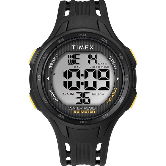 Timex DGTL 45mm Mens Watch - Black/Yellow Case - Black Strap | SendIt Sailing