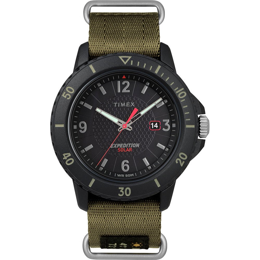 Timex Gallatin Nylon Slip-Thru Watch - Solar Green/Black Dial - SendIt Sailing