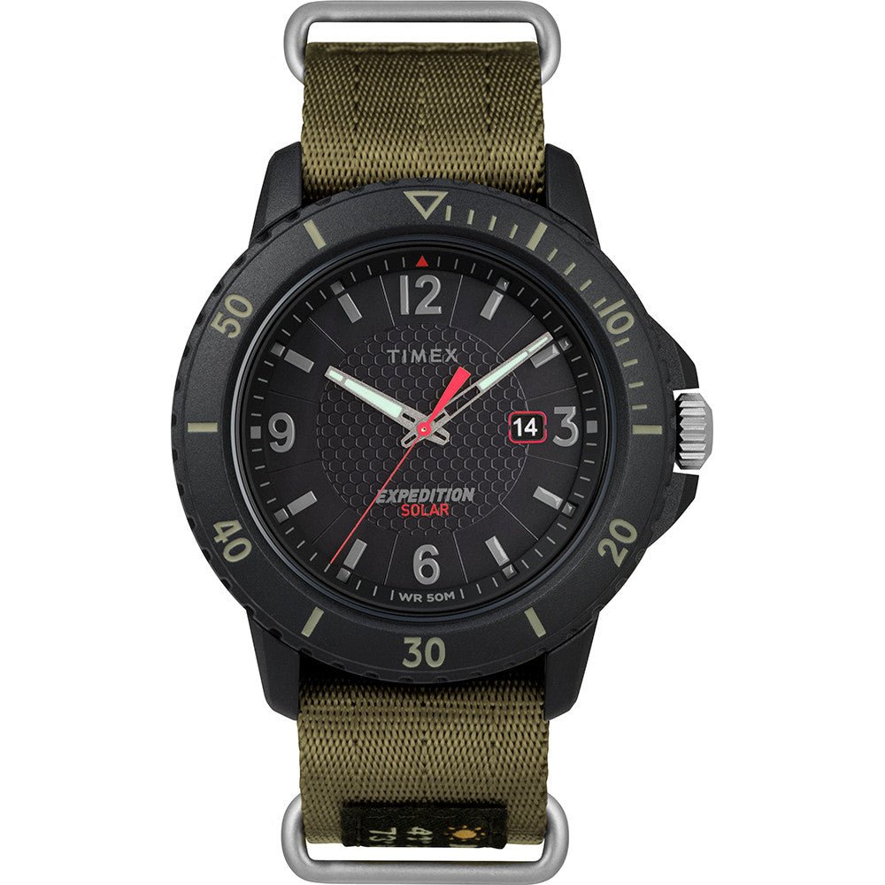 Timex Gallatin Nylon Slip-Thru Watch - Solar Green/Black Dial | SendIt Sailing