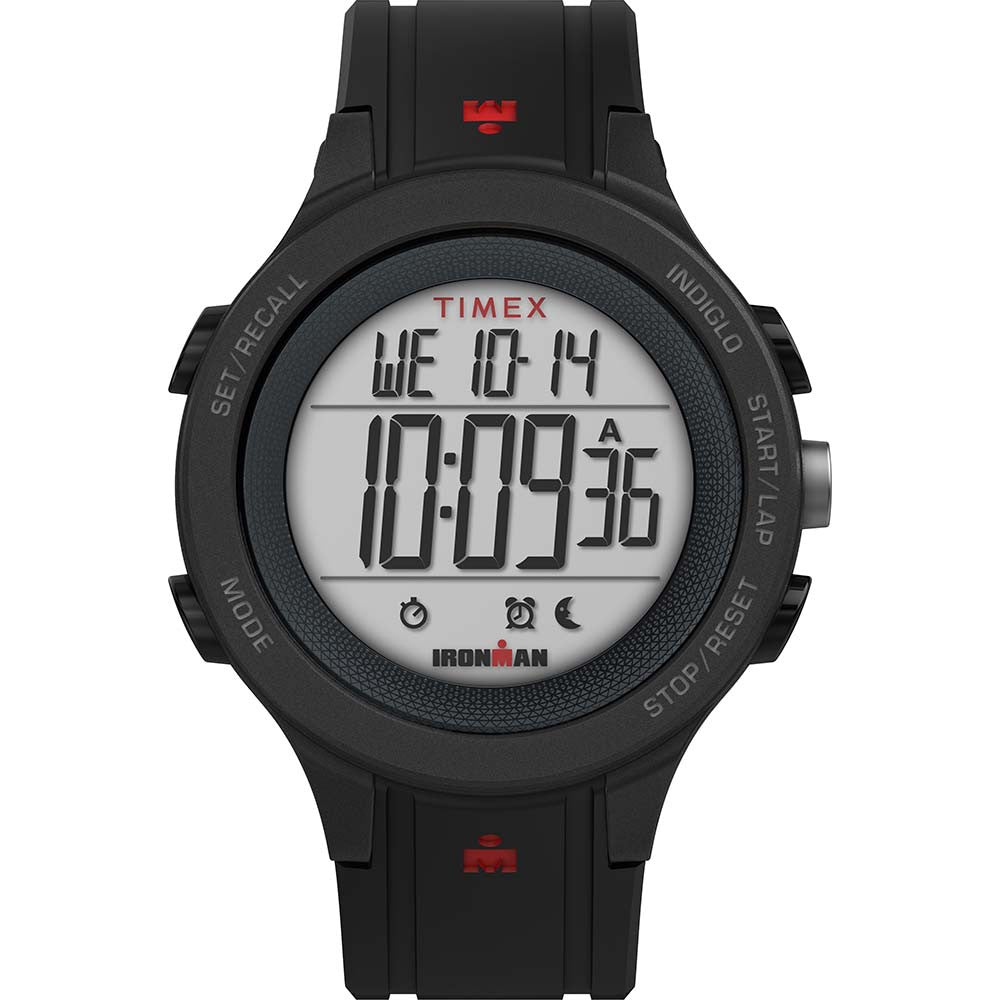 Timex IRONMAN T200 42mm Watch - Silicone Strap - Black/Red | SendIt Sailing