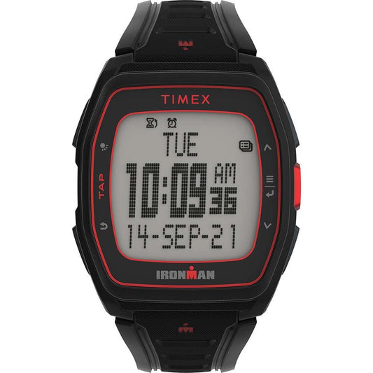 Timex IRONMAN T300 Silicone Strap Watch - Black/Red | SendIt Sailing