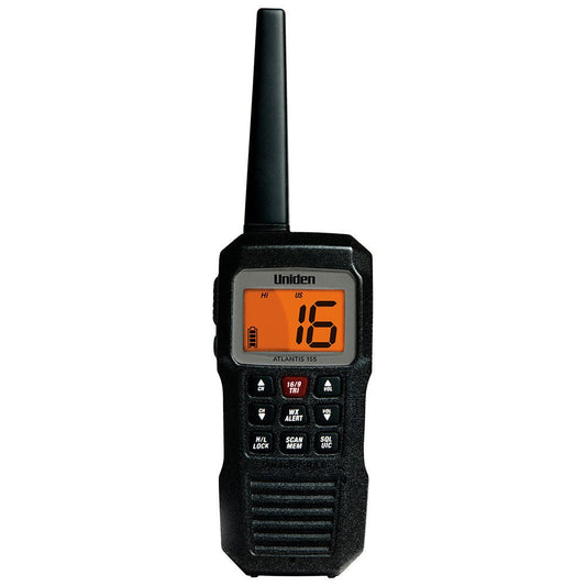 Uniden Atlantis 155 Handheld Two-Way VHF Floating Marine Radio | SendIt Sailing