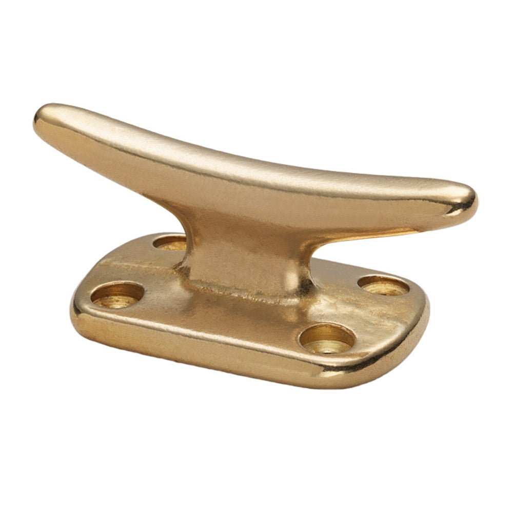 Whitecap Fender Cleat - Polished Brass - 2in | SendIt Sailing